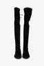 Stuart Weitzman Black Suede Leather Highland Boots Size 5