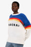 Burberry White/Blue Logo Sweater Size XL