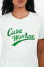 Sandro Light Green 'Cuba With Love' Short Sleeves T-Shirts Size 1