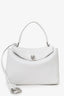 Balenciaga White Leather 'Rodeo' Mini Top Handle Bag With Strap
