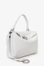 Balenciaga White Leather 'Rodeo' Mini Top Handle Bag With Strap