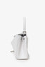 Balenciaga White Leather 'Rodeo' Mini Top Handle Bag With Strap