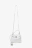 Balenciaga White Leather 'Rodeo' Mini Top Handle Bag With Strap
