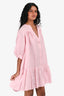 Sandro Pink Puff Sleeve Mini Dress Size 1