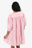 Sandro Pink Puff Sleeve Mini Dress Size 1