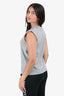 Tibi Heather Grey Shoulder Pad Tank Top Size XS