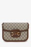 Gucci Beige/Brown Monogram 'Gucci 1955' Horsebit Shoulder Bag