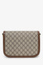 Gucci Beige/Brown Monogram 'Gucci 1955' Horsebit Shoulder Bag