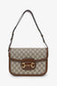 Gucci Beige/Brown Monogram 'Gucci 1955' Horsebit Shoulder Bag