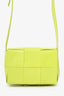 Bottega Veneta Lime Green Leather Mini Cassette Crossbody Bag