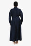 Frame Indigo Denim Long Sleeve Button Up Midi Dress Size 8