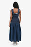 Stella McCartney Denim Ruched Midi Dress Size 36