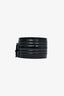 Roger Vivier Black Patent Extra Wide Leather Belt