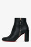 Christian Louboutin Black Leather Zip Up Ankle Boots Size 36.5