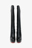 Christian Louboutin Black Leather Platform High Boots Size 37