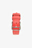Hermès Red Leather Small Silver 25mm Heure Watch