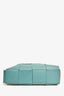 Bottega Veneta Turquoise Maxi Intrecciato Arco Tote
