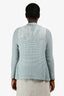 Issey Miyake Blue Pleated Open Cardigan Size 2