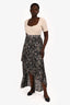 Ba&sh Black Multicolour Paisley Print High Low Hem Skirt Size L