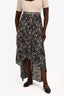 Ba&sh Black Multicolour Paisley Print High Low Hem Skirt Size L
