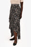 Ba&sh Black Multicolour Paisley Print High Low Hem Skirt Size L