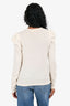 Zimmermann Cream Merino Wool Puff Shoulder Sweater Size 2