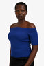 Alexander McQueen Cobalt Blue Off Shoulder Top Size XL