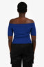 Alexander McQueen Cobalt Blue Off Shoulder Top Size XL