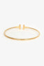 Tiffany & Co. 18K Yellow Gold Diamond 'T Wire' Cuff Bracelet
