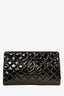 Pre-Loved Chanel™ 2012-13 Black Patent Timeless Frame Clutch
