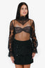 Gucci Black Lace Bralette Mockneck Top Size 40