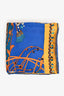 Hermès Yellow/Blue Patterned 'Coupe De Gala' Scarf Size 90