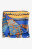Hermès Yellow/Blue Patterned 'Coupe De Gala' Scarf Size 90