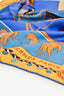 Hermès Yellow/Blue Patterned 'Coupe De Gala' Scarf Size 90