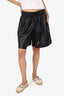 Proenza Schouler Black Faux Leather Shorts Size M