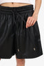 Proenza Schouler Black Faux Leather Shorts Size M