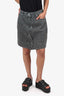 Ganni Grey Denim Button Up Mini Skirt Size 38