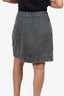 Ganni Grey Denim Button Up Mini Skirt Size 38