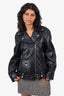 Stand Studio Black Lambskin Abi Biker Jacket Size 36