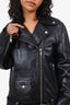 Stand Studio Black Lambskin Abi Biker Jacket Size 36