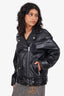 Stand Studio Black Lambskin Abi Biker Jacket Size 36