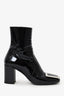 Saint Laurent Black Patent Leather Maxine Booties Size 37.5