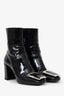 Saint Laurent Black Patent Leather Maxine Booties Size 37.5