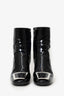 Saint Laurent Black Patent Leather Maxine Booties Size 37.5