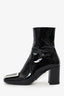 Saint Laurent Black Patent Leather Maxine Booties Size 37.5
