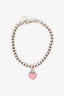 Tiffany & Co Silver Beaded Heart Tag Bracelet