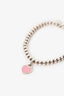 Tiffany & Co Silver Beaded Heart Tag Bracelet