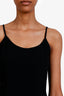 Christian Dior Black Ribbed Knit Cropped Tank Top Size 10
