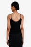 Christian Dior Black Ribbed Knit Cropped Tank Top Size 10