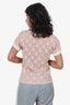 T by Alexander Wang Nude Lace Short Sleeve Top Size M